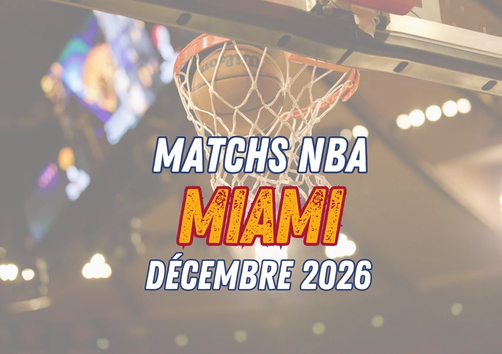 Calendrier des matchs NBA à Miami en Décembre 2026