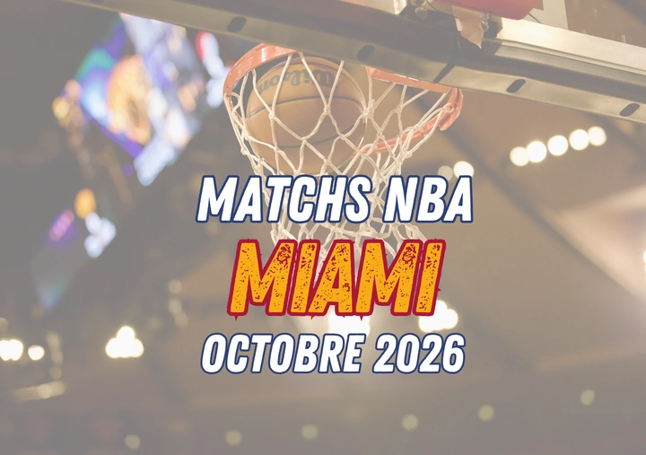 Calendrier des matchs NBA à Miami en Octobre 2026